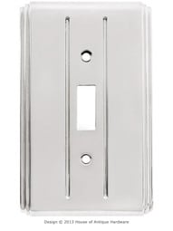 Streamline Deco Toggle Switch Plate - Single Gang